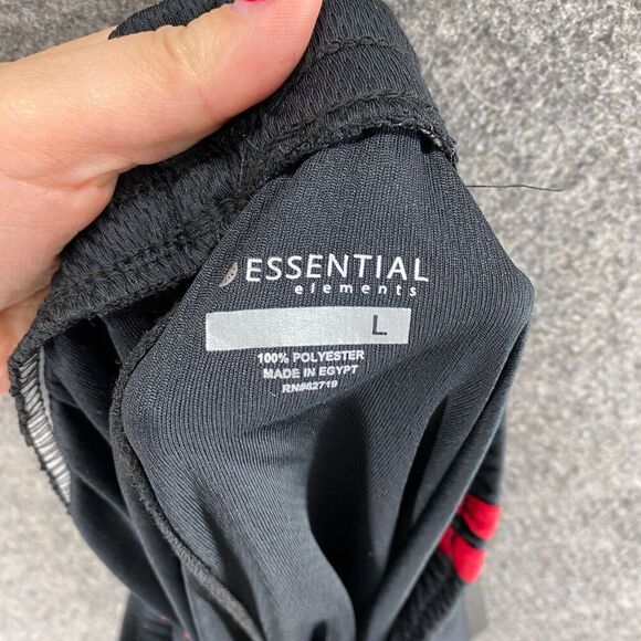 New Essential Elements Activewear Shorts Men L Large Black High Rise Pull On - Picture 10 of 11